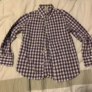 J Crew Boys Gingham Button Down Shirt